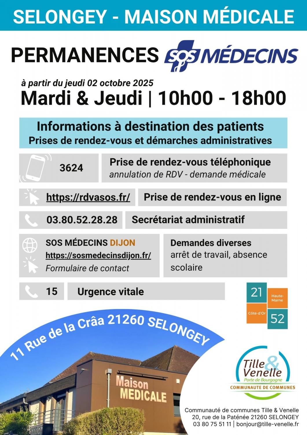 Permanences SOS médecins